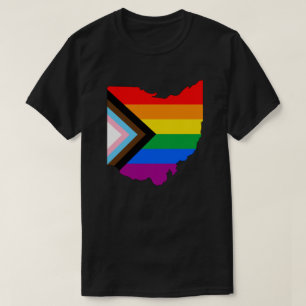 Camiseta Orgulho do Estado de Ohio Progresso LGBTQ Orgulho