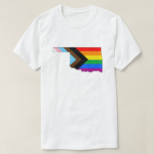 Camiseta Orgulho do Estado de Oklahoma LGBTQ Progress Pride