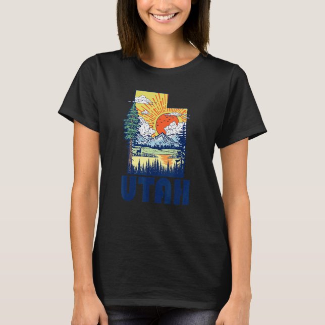 Camiseta Orgulho do Estado de Utah Natureza e Exteriores Mo (Frente)