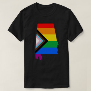 Camiseta Orgulho do Estado do Alabama LGBTQ Progresso Orgul