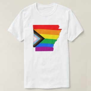 Camiseta Orgulho do Estado do Arkansas LGBTQ Progresso Orgu