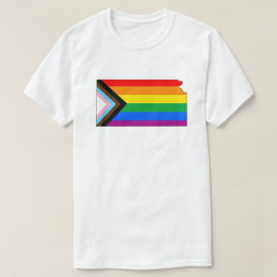 Camiseta Orgulho do Estado do Kansas LGBTQ Progresso Orgulh