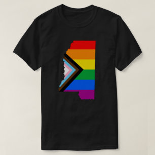 Camiseta Orgulho do Estado do Mississippi LGBTQ Progresso O