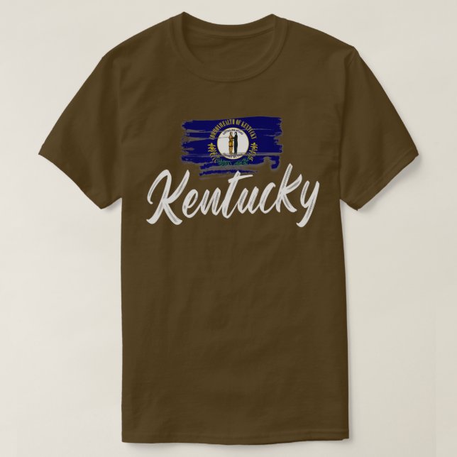 Camiseta Orgulho do Estado do Pavilhão do Kentucky (Frente do Design)
