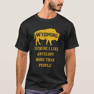 Camiseta Orgulho do Estado Wyoming Búfalo Vintage Envelheci