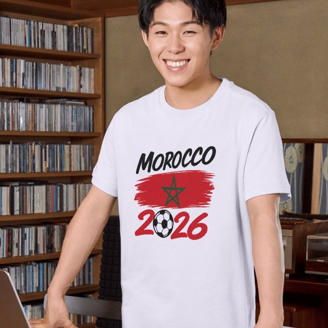 Camiseta Orgulho do Fã de Futebol Marrocos 2026  (Criador carregado)