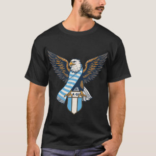 Camiseta Orgulho do Futebol Águia Vintage - Azul Céu e Bran