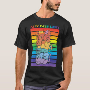 Camiseta Orgulho do Gato Aliado Gatos Aliados Unidos Gato A