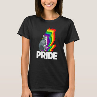 Camiseta Orgulho do Gato Arco-Íris de Cor Gato Gatito 8