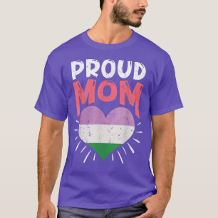 Camiseta Orgulho do Genderqueer Mês LGBTQ Fila Orgulhosa Mã