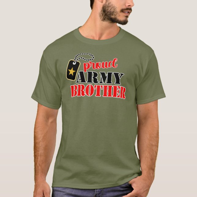 Camiseta Orgulho do Irmão do Exército Americano T-Shirt (Frente)