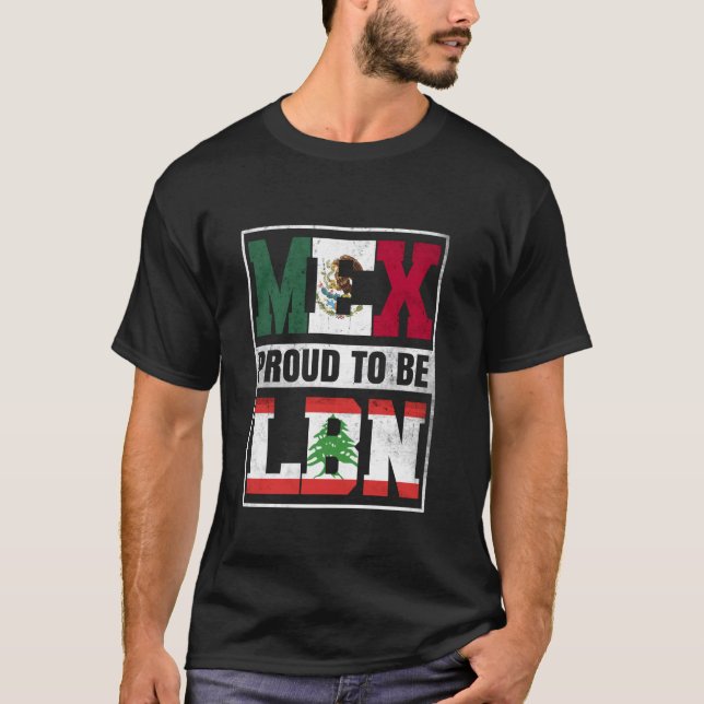 Camiseta Orgulho do Líbano Mexicano Mix Líbano e México Her (Frente)