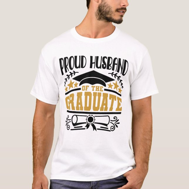 Camiseta Orgulho Do Marido Do Formando (Frente)