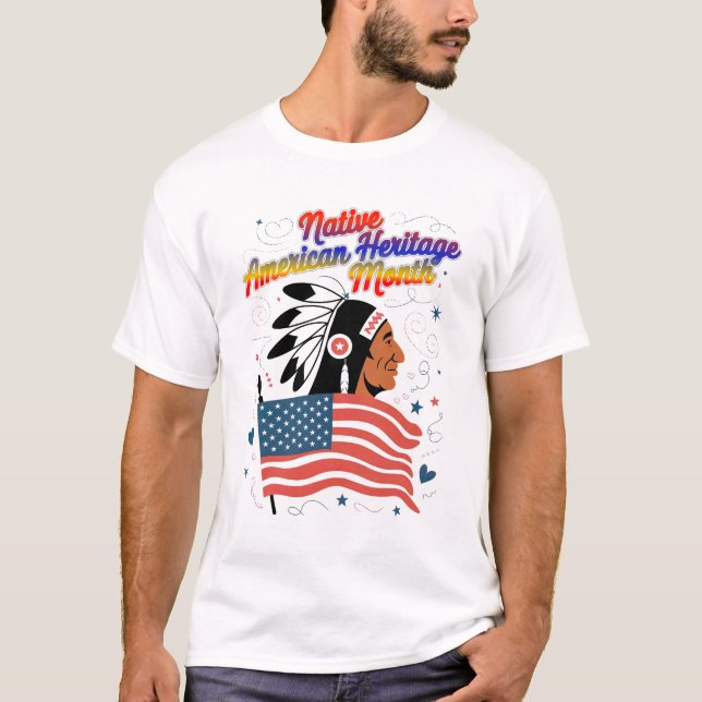 Camiseta Orgulho do Mês do Patrimônio Nativo Americano (Frente)