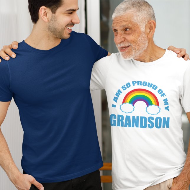 Camiseta Orgulho do meu neto Rainbow Avós (Criador carregado)