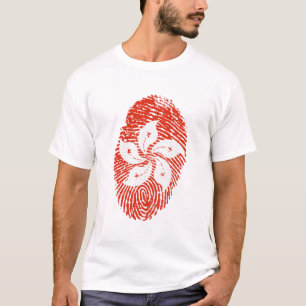 Camiseta Orgulho do País das Impressões Digitais na Bandeir