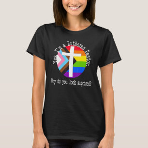 Camiseta Orgulho do Pastor para Ally Lgbtqia+ Lutheran Incl