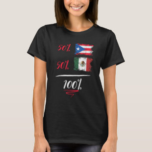 Camiseta Orgulho do Patrimônio do Porto Rico E Mexicano DNA
