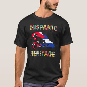 Camiseta Orgulho do Patrimônio Hispânico da Bandeira Retro