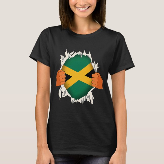 Camiseta Orgulho Do Patrimônio jamaicano, Bandeira BHM Afro (Frente)