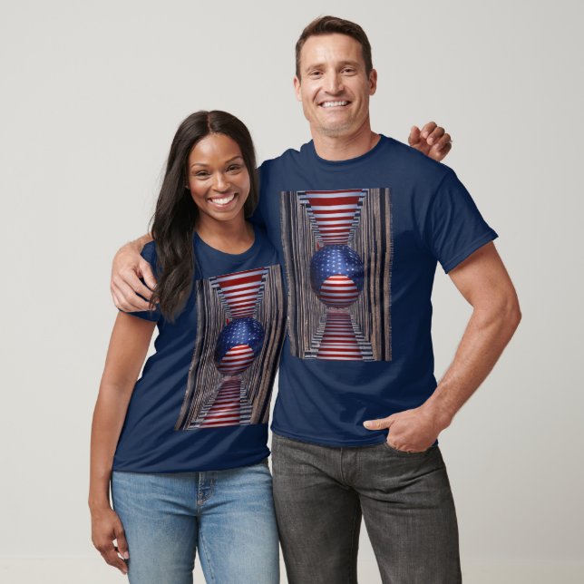 Camiseta Orgulho do Patriot 3D: T inspirado na bandeira ame (Unissex)