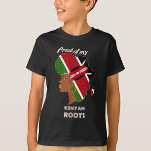 Camiseta Orgulho do Quênia Raízes Negras História Mês das M