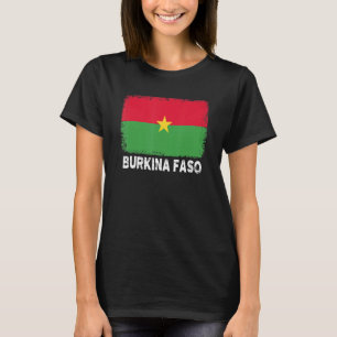 Camiseta Orgulho do Sinalizador Burkina Faso Suporta Pessoa