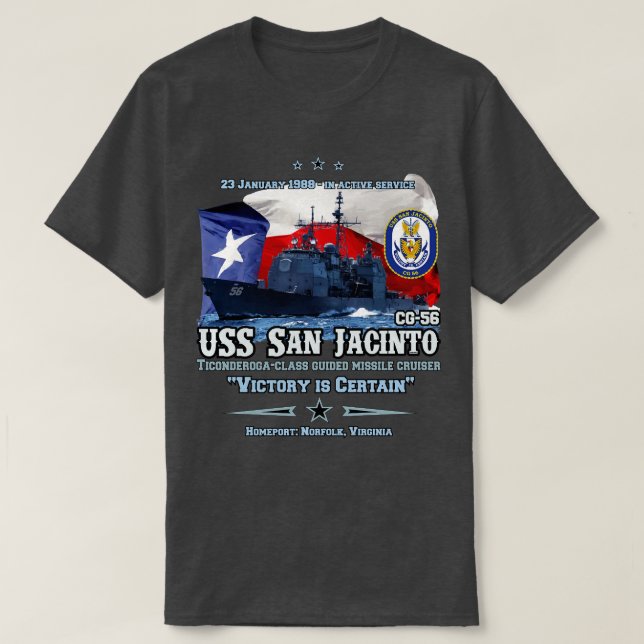 Camiseta Orgulho do Texas US San Jacinto CG56 (Frente do Design)