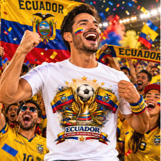 Camiseta Orgulho do Torcedor de Futebol do Equador