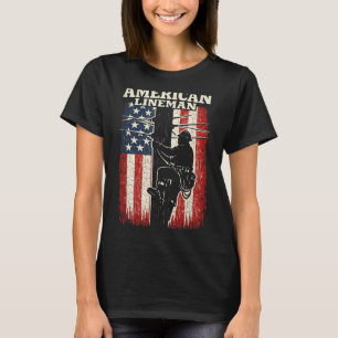 Camiseta Orgulho do Trabalhador Elétrico Lineman da Bandeir