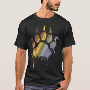 Camiseta Orgulho do Urso Gay com respingo de tinta Pata de