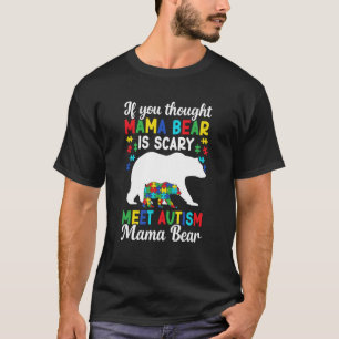 Camiseta Orgulho do Urso Mamãe Autismo Mãe de Autismo Consc