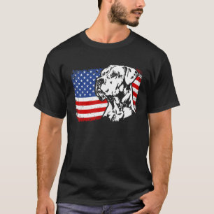 Camiseta Orgulho Dogo Argentino Bandeira Americana Cão Patr