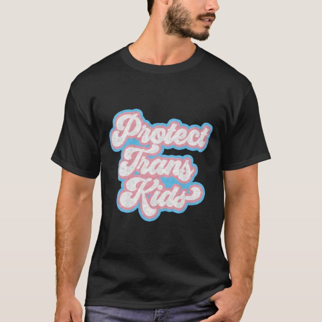 Camiseta Orgulho dos Direitos Transgênero Proteja Trans (Frente)