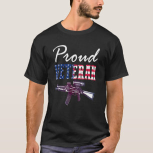 Camiseta Orgulho dos direitos veteranos à arma Ar 15 Bandei