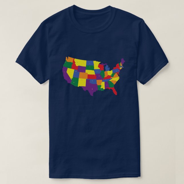 Camiseta Orgulho dos Estados Unidos (Frente do Design)