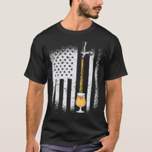 Camiseta orgulho dos EUA cidadão artesanato cerveja pai cer