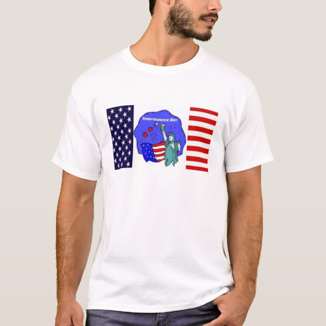 Camiseta Orgulho dos EUA - Dia da Independência (Frente)