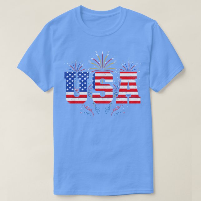 Camiseta Orgulho dos EUA Lover American Pride Patriot Unite (Frente do Design)