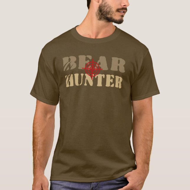 Camiseta Orgulho dos Ursos Gays CAÇADOR DE URSOS (Frente)