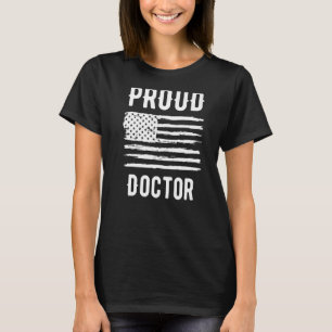 Camiseta Orgulho Doutor Profissão Americana Bandeira