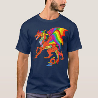 Camiseta Orgulho Dragão LGBT Gay Lésbica Transgênero Trans