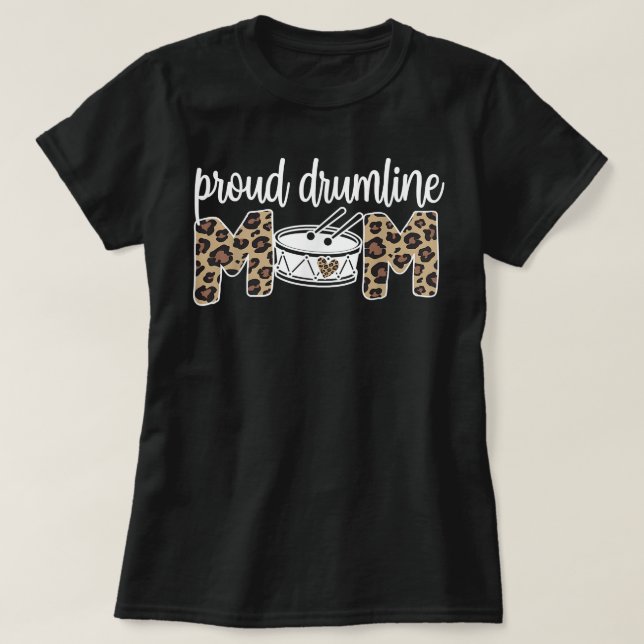 Camiseta Orgulho Drumline Mãe Drumline Mamã (Frente do Design)