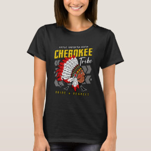 Camiseta Orgulho e Reação do Tribo Cherokee Indiano Nativo