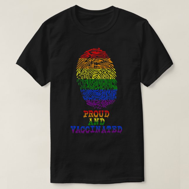Camiseta Orgulho e Vacinação LGBT Parem com a Homofobia Fel (Frente do Design)