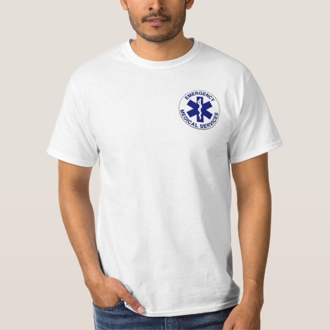 Camiseta Orgulho EMS dos serviços médicos da emergência (Frente)