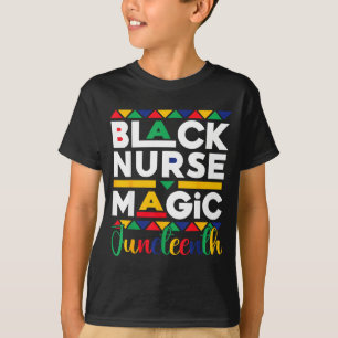 Camiseta Orgulho enfermeira negra mágica juneteenth históri