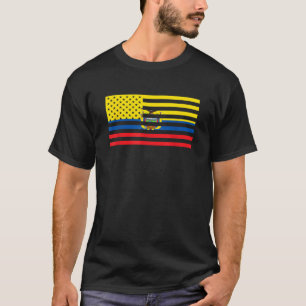 Camiseta Orgulho Equatoriano dos EUA na América do Sinaliza