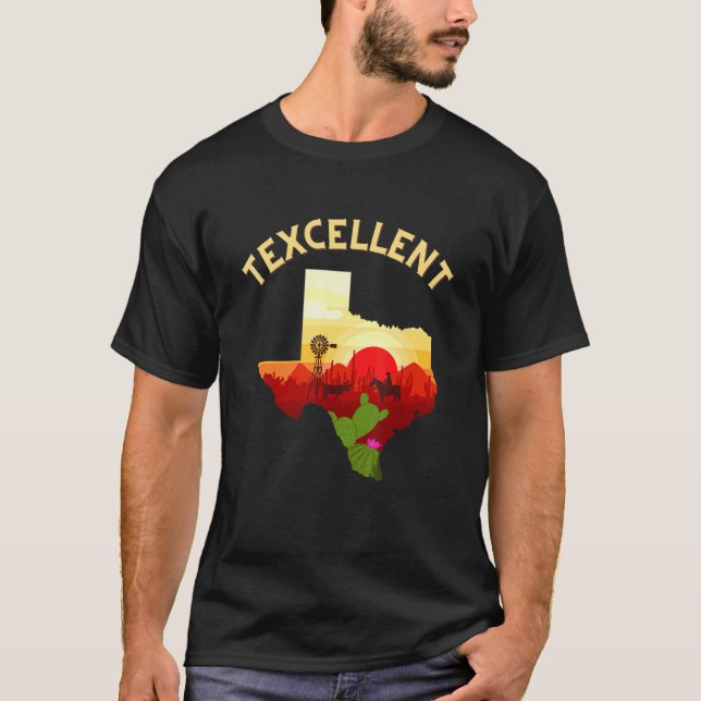 Camiseta Orgulho Estadual do Texas excelente (Frente)