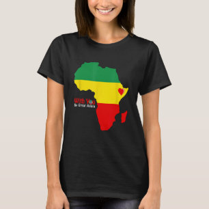 Camiseta Orgulho Etíope Tshirt Dr. Abiy Ahmed Stand com Et